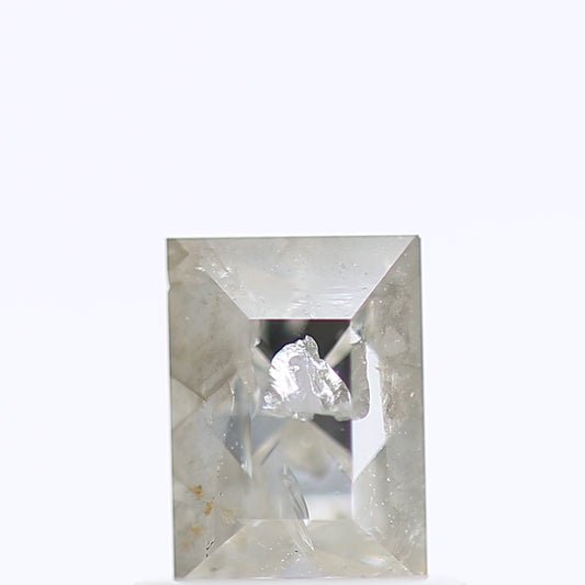 0.78 Ct. Rectangular Shape Fancy Iced Gray Color Natural Diamond 5.70 mm