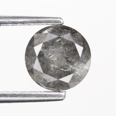 0.83 Ct. Round Brilliant Cut Fancy Black Color Natural Diamond 5.97 mm