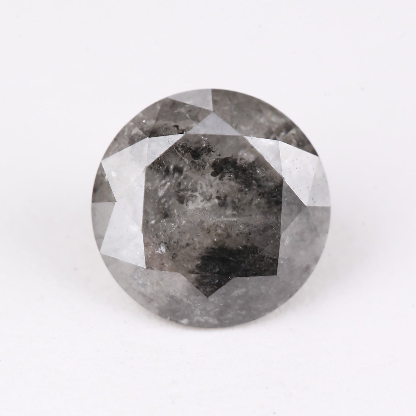 0.87 Ct. Round Brilliant Cut Fancy Gray Color Natural Diamond 6.10 mm