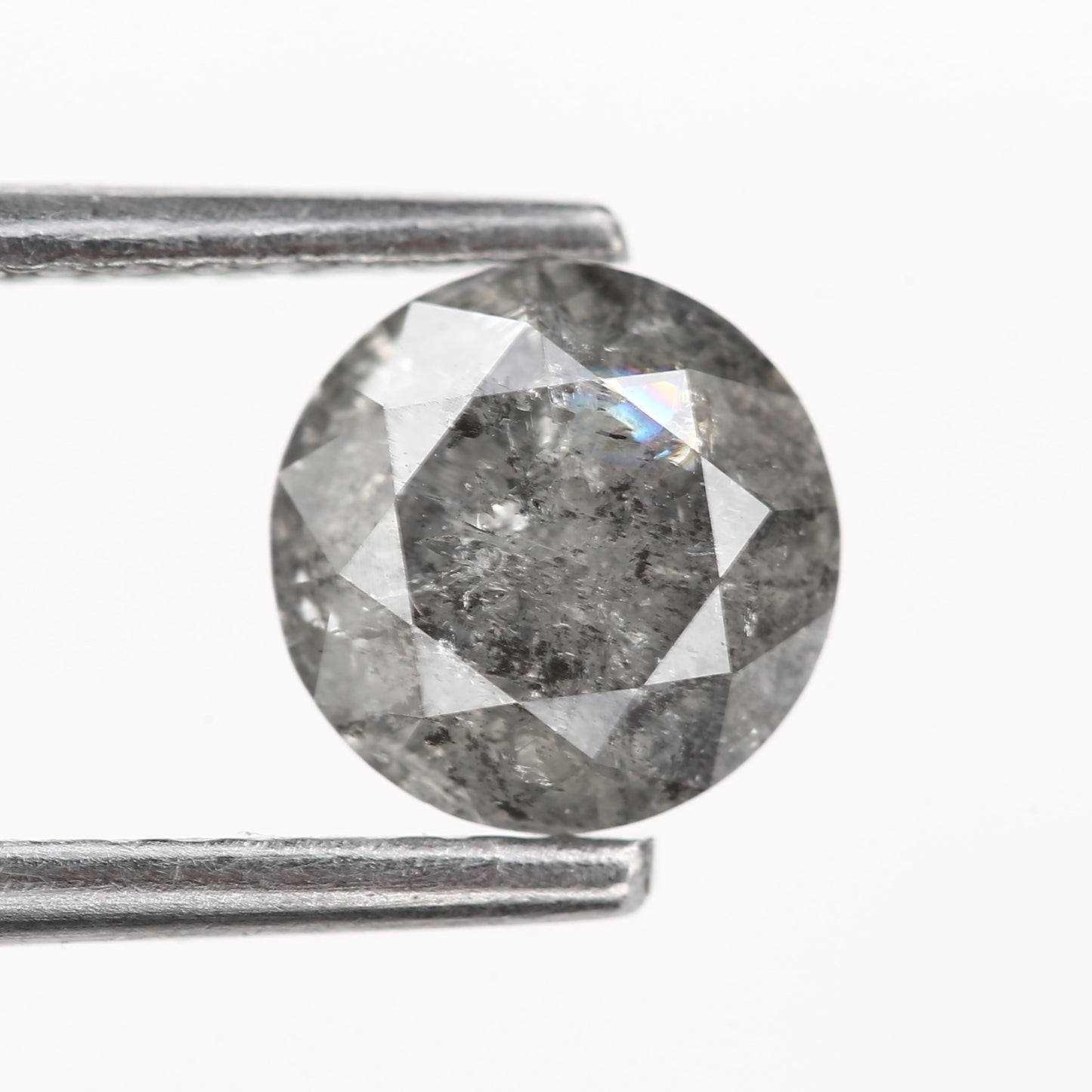 0.92 Ct. Round Brilliant Cut Fancy Gray Color Natural Diamond 6.10 mm