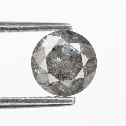 0.36 Ct. Round Brilliant Cut Fancy Gray Color Natural Diamond 4.30 mm