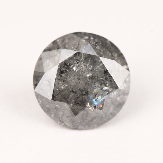 0.92 Ct. Round Brilliant Cut Fancy Gray Color Natural Diamond 6.10 mm