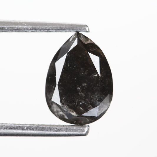 0.96 Ct. Pear full Cut Fancy Black Color Natural Diamond 7.60 mm
