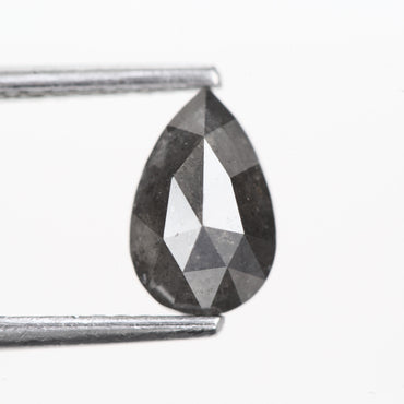 0.98 Ct. Pear full Cut Fancy Black Color Natural Diamond 7.60 mm