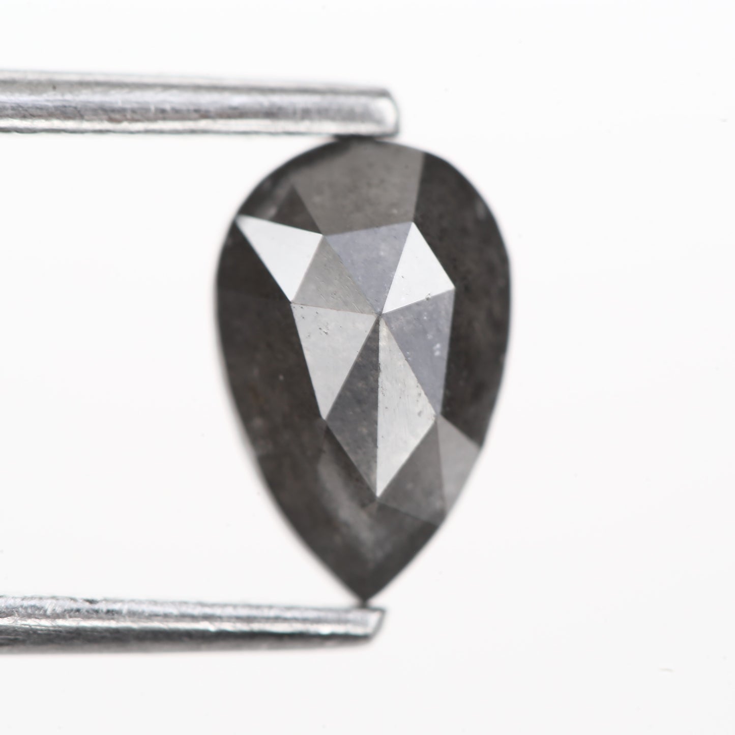 0.98 Ct. Pear full Cut Fancy Black Color Natural Diamond 7.60 mm