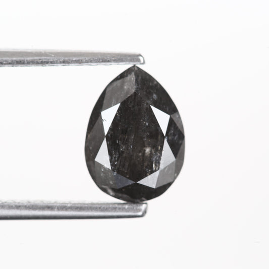 0.99 Ct. Pear Full Cut Fancy Black Color Natural Diamond 7.80 mm