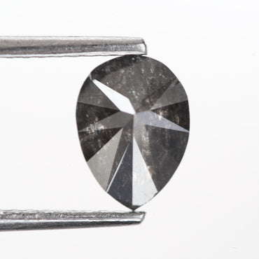 0.99 Ct. Pear Full Cut Fancy Black Color Natural Diamond 7.80 mm