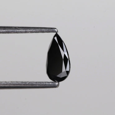 0.41 Ct. Fancy Black Color Natural Pear Full Cut Natural Diamond 7.0 mm