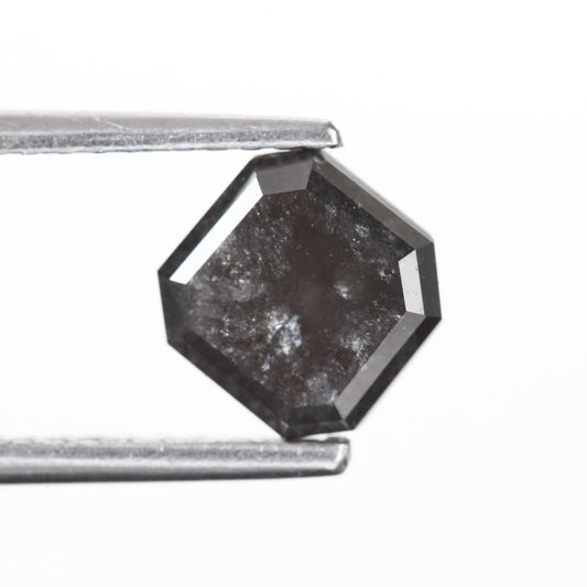 1.21 Ct. Square Emerald Salt and Pepper Fancy Black Color Natural Diamond 6.10 mm