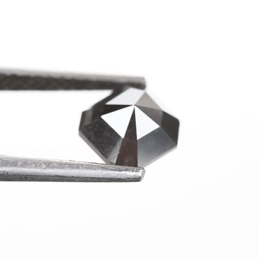 1.21 Ct. Square Emerald Salt and Pepper Fancy Black Color Natural Diamond 6.10 mm