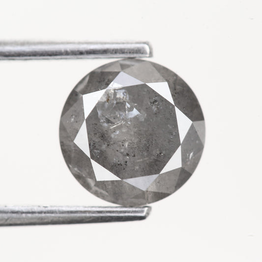 1.35 Ct. Round Brilliant Cut Fancy Gray Color Natural Diamond 6.90 mm
