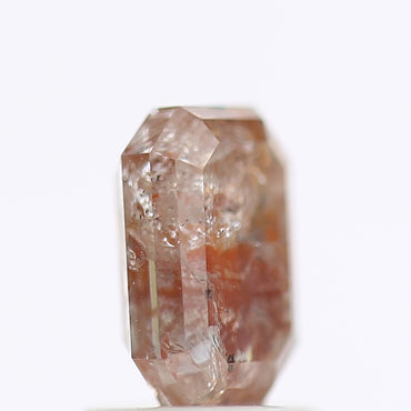 1.36 CT Fancy Red Orange Color Rectuangular Emerald Cut Natural Loose Diamond