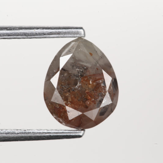 1.36 Ct. Pear Full Cut Fancy Gray Color Natural Diamond 7.40 mm