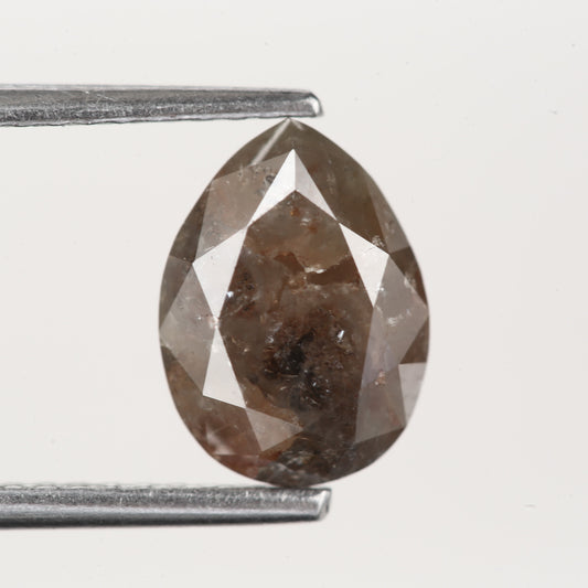 1.93 Ct. Pear Cut Fancy Red Rustic Color Natural Diamond 9.00 mm