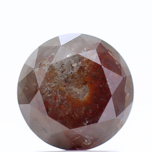 1.95 Ct Fancy Red Gray Color Round Shape Brilliant Cut Natural Loose Diamond