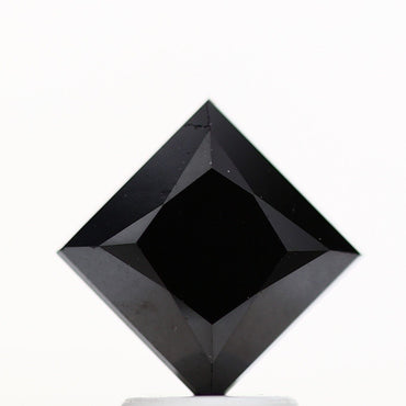 3.00 ct Natural Black Princess Cut Loose Diamond
