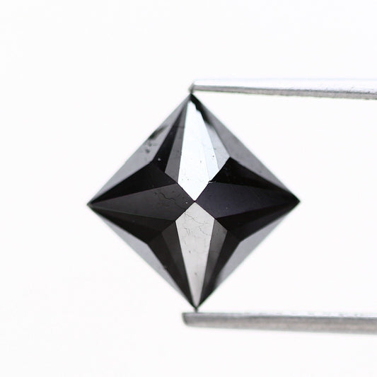 3.10 ct Princess Cut Black Loose Diamond for Ring