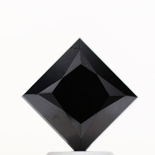 0.75 ct Natural Black Princess Cut Loose Diamond for Ring