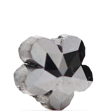 0.52 Ct Natural Black Flower Cut Loose Diamond for Jewelery