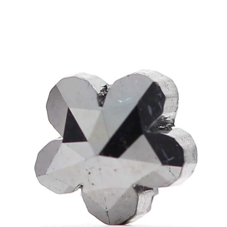 Flower Diamond 4.50 X 4.50 MM Fancy Black Color Loose Diamond