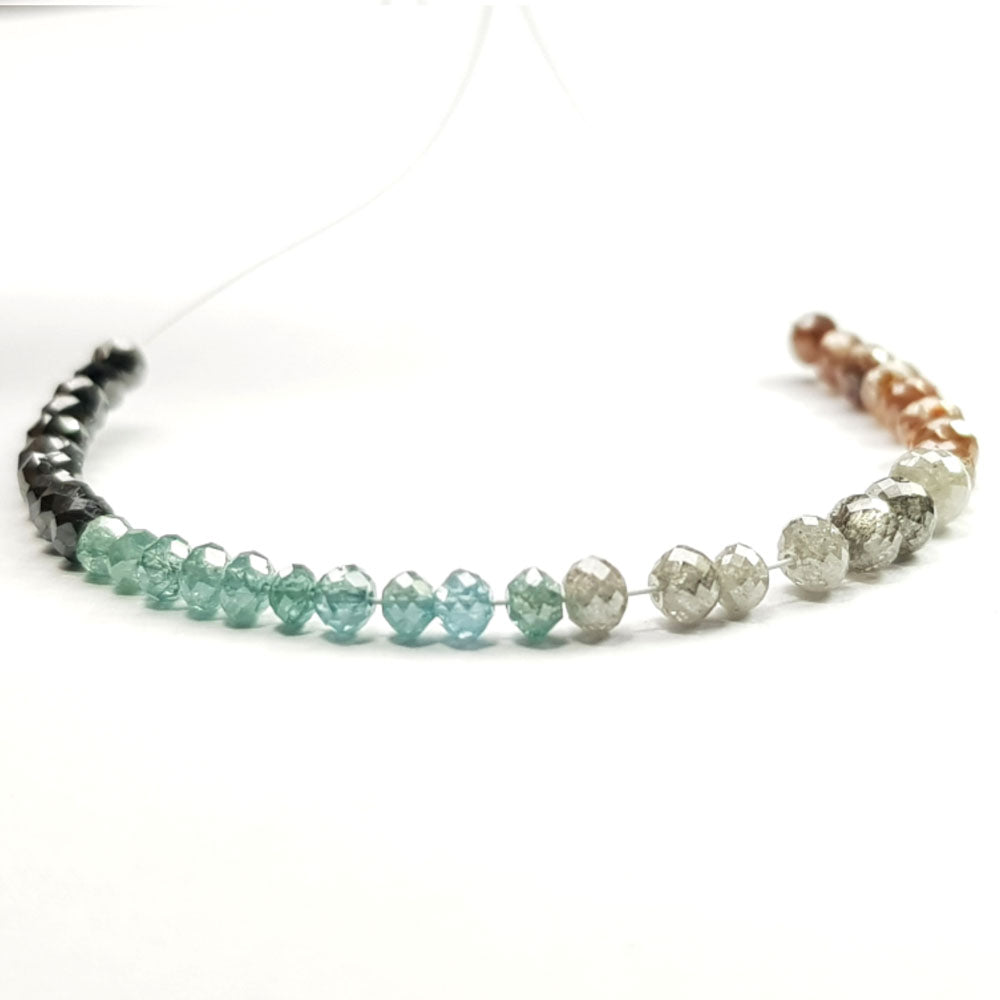 Natural Multi Color Polished Diamond Beads