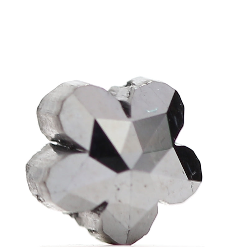 Flower Black Diamond 6.00 X 6.00 MM Fancy Black Color Diamond for Ring