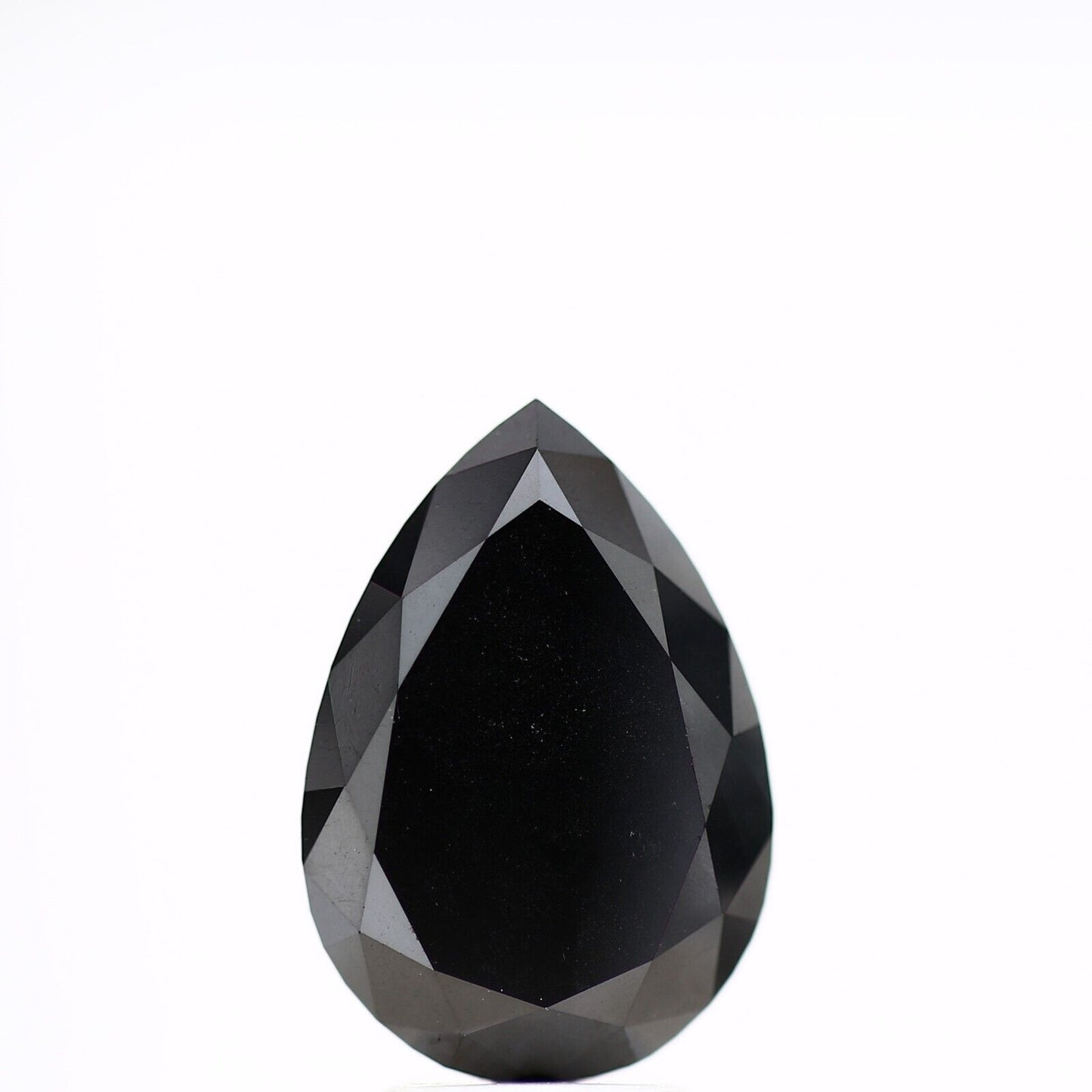 4.40 ct Fancy Black Color Pear Loose Diamond for Jewelry