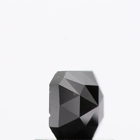 0.54 Ct Natural Black Cushion Single Cut Loose Diamond for Jewelery