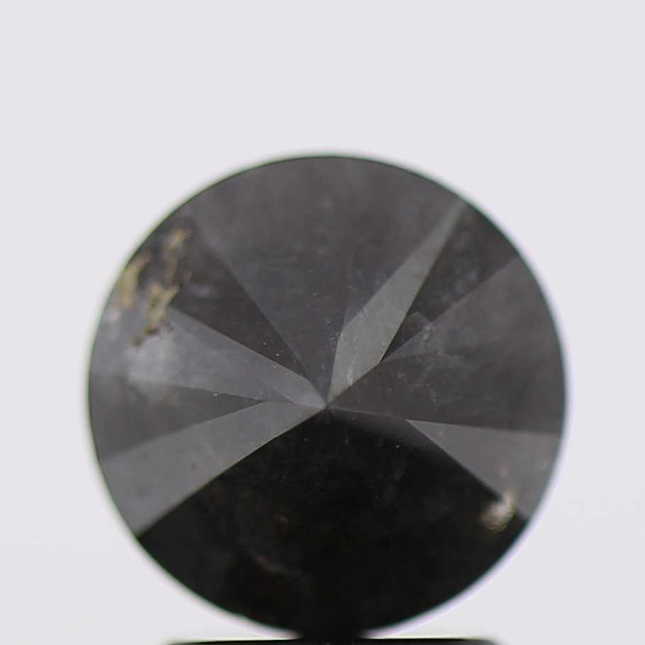 2.30 Carat Fancy Black Round Shape Brilliant Cut Natural Loose Diamond