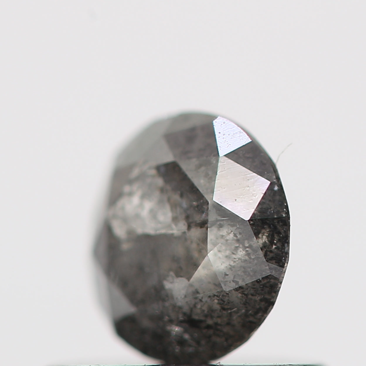0.48 Carat Salt and Pepper Gray Round Brilliant Cut Natural Loose Diamond