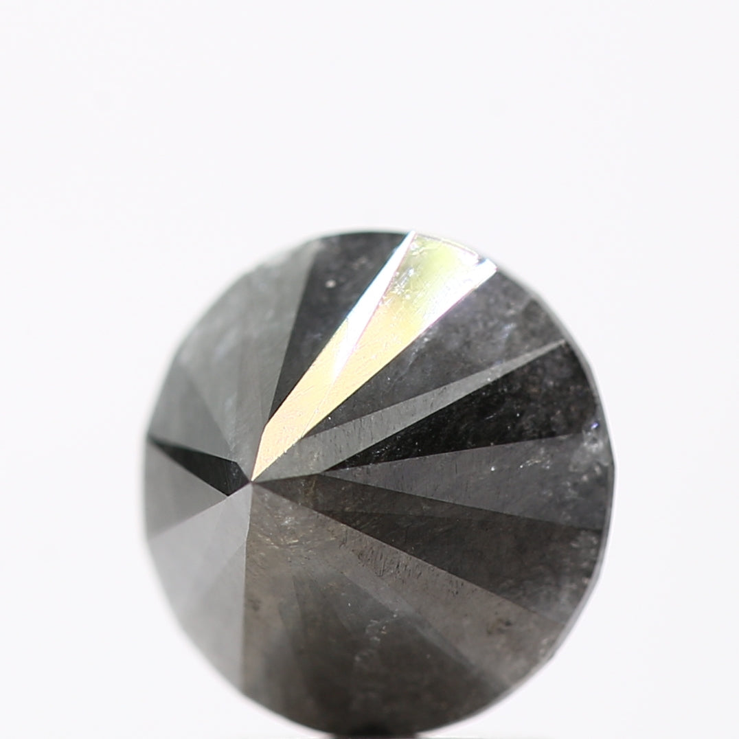 2.56 Carat Fancy Black Round Shape Brilliant Cut Natural Loose Diamond