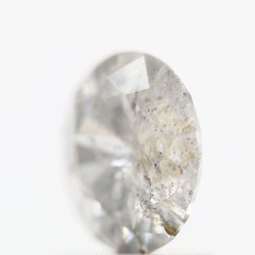 Salt And Pepper Diamond Fancy Gray Color 1.20 CT 7.10 x 3.80 MM Round Brilliant Cut Diamond ! Natural Loose Diamond ! Christmas Gift for Her