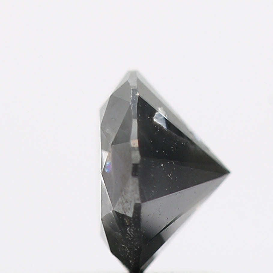 1.01 Carat Salt and Pepper Gray Round Brilliant Cut Natural Loose Diamond