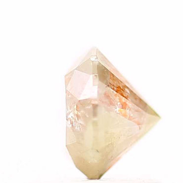 0.94 Carat Peach Brown Round Shape Brilliant Cut Natural Loose Diamond