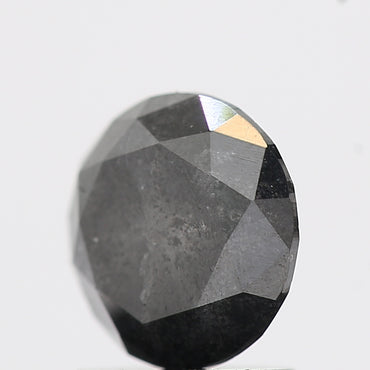 Salt And Pepper Diamond Fancy Gray Color 1.32 CT 6.70 x 4.60 MM Round Brilliant Cut Diamond ! Natural Loose Diamond ! Christmas Gift for Her