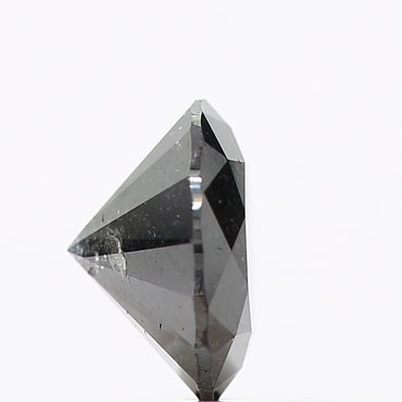 0.76 Carat Fancy Black Round Shape Brilliant Cut Natural Loose Diamond