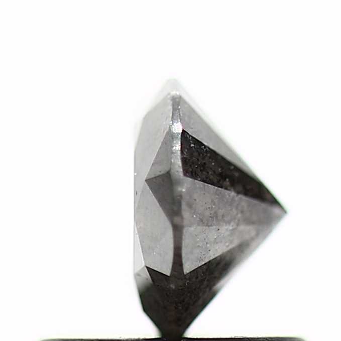 0.60 Carat Salt and Pepper Diamond Gray Round Brilliant Cut Natural Loose Diamond