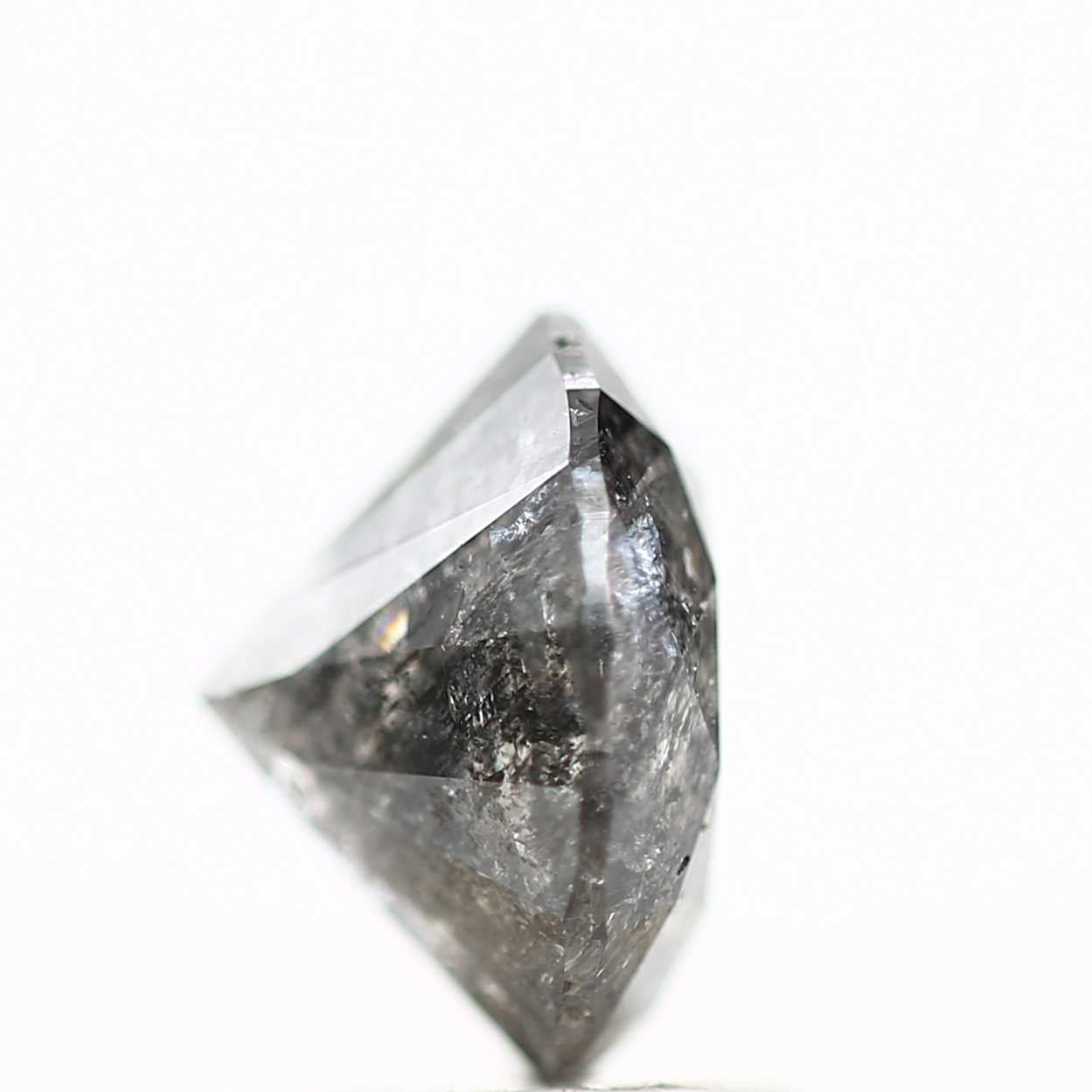 2.75 Carat Salt and Pepper Diamond Round Gray Brilliant Cut Natural Loose Diamond