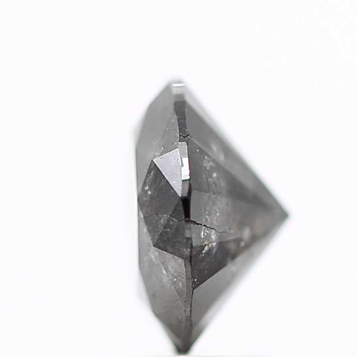2.59 Carat Fancy Black Round Cut Natural Loose Diamond