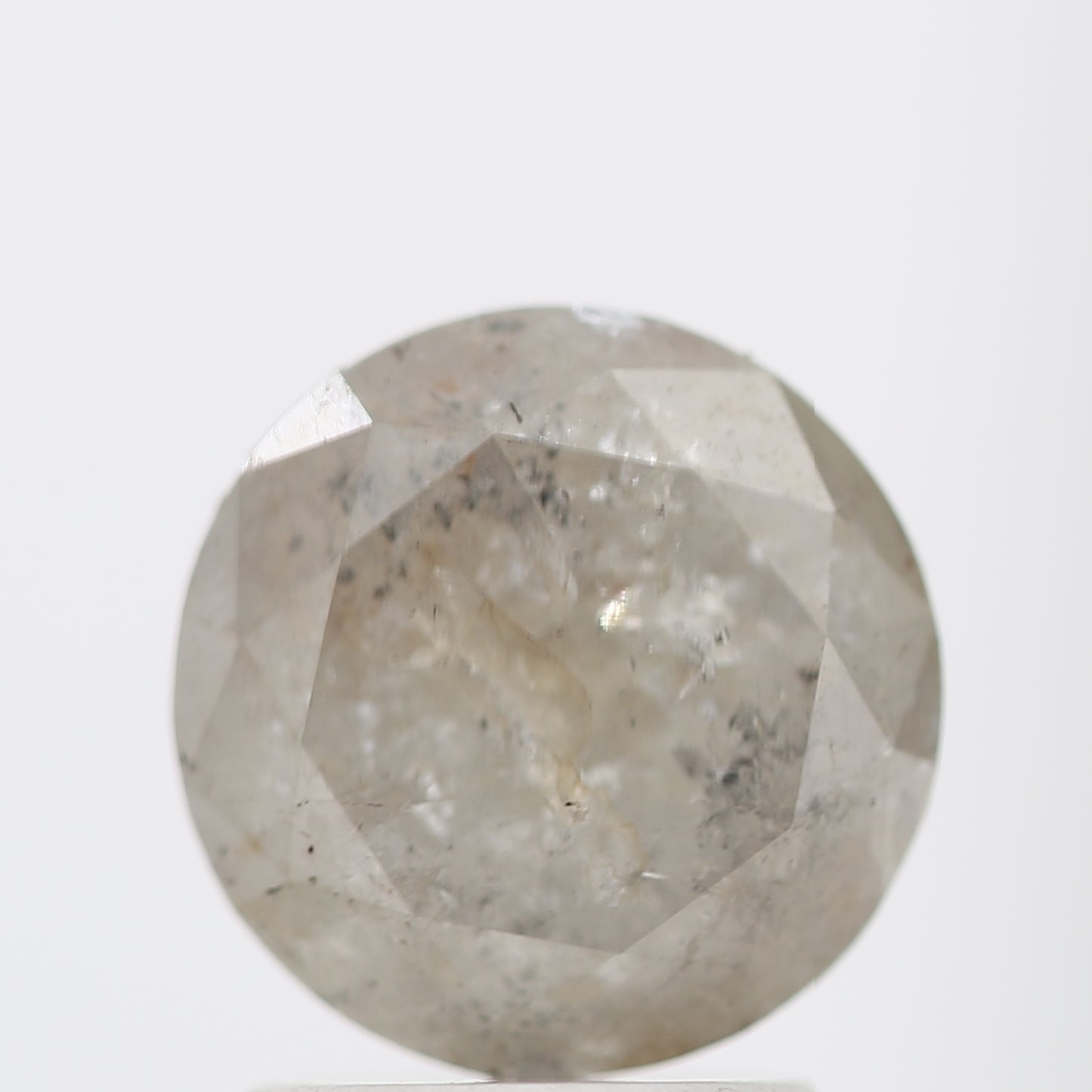 Natural Loose Round Salt And Pepper Diamond Fancy Grey Color 1.89 CT 7.50 x 4.90 MM Round Brilliant Cut Diamond ! Christmas Gift for Her