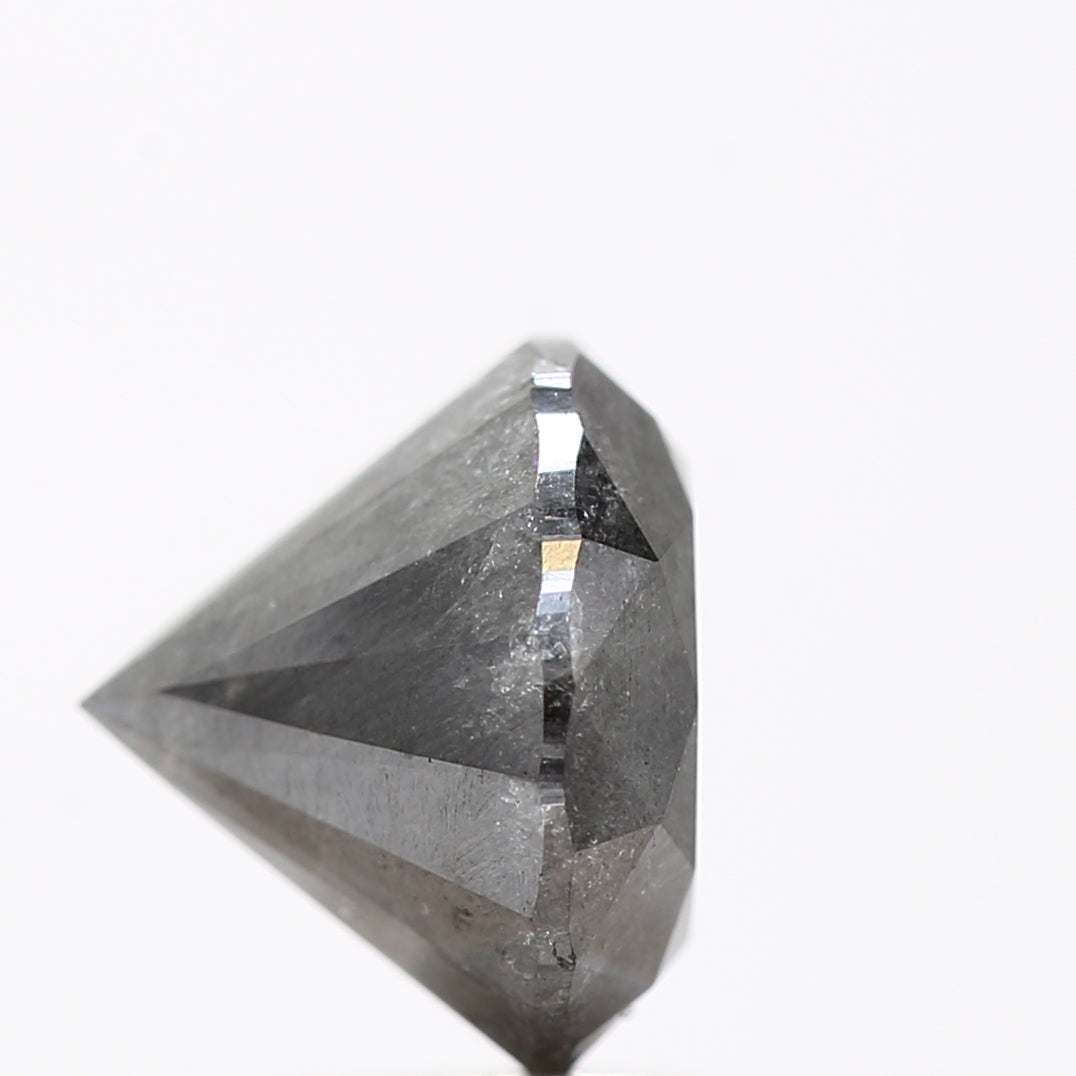 2.56 Carat Fancy Black Round Shape Brilliant Cut Natural Loose Diamond
