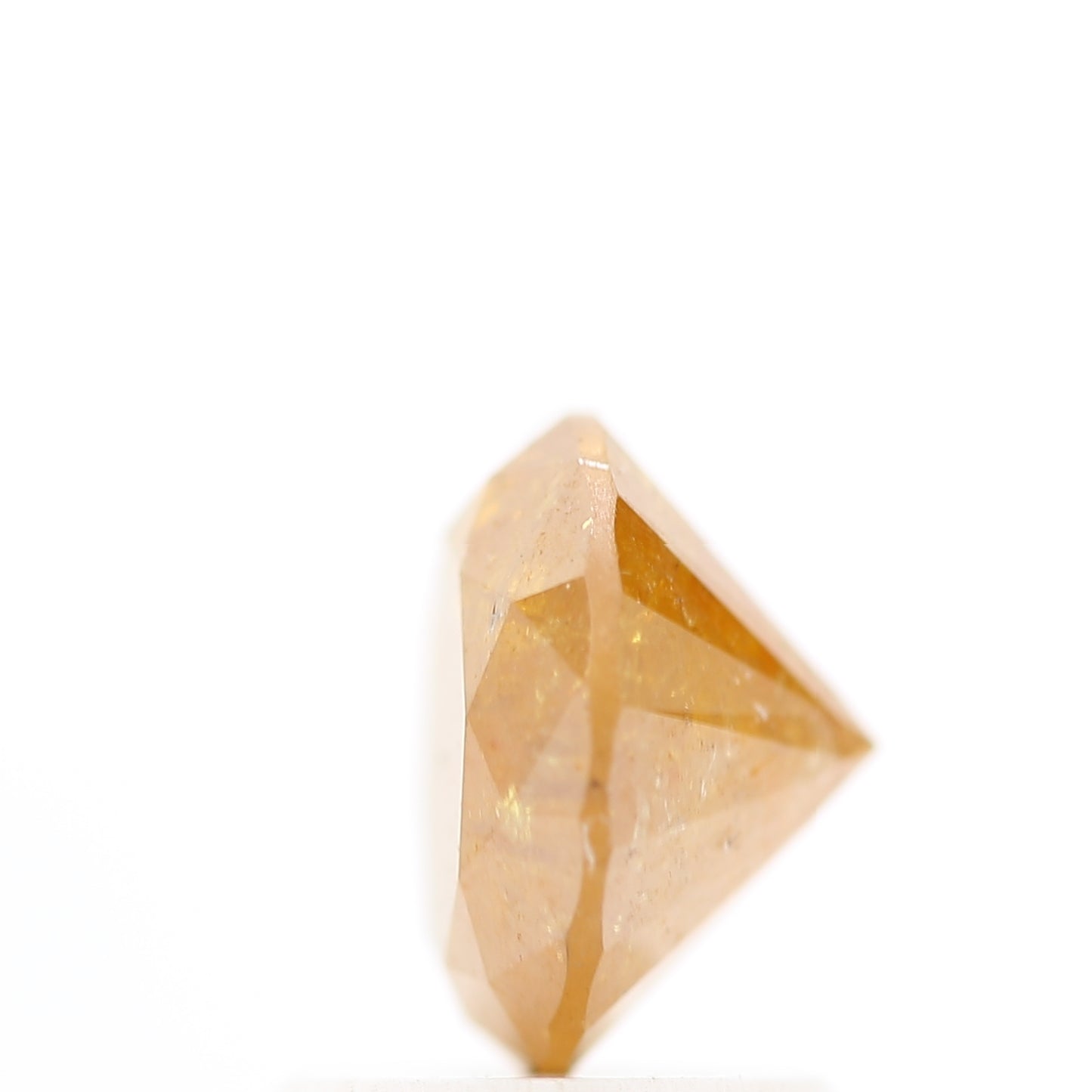 1.36 Carat Fancy Orange Rustic Round Shape Orange Brilliant Cut Natural Loose Diamond