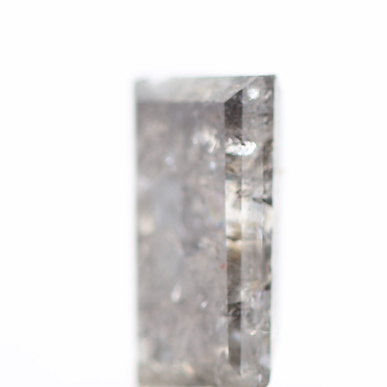 salt and pepper diamond ! 0.80 Ct 6.90 x 3.92 x 2.85 MM natural gray baguette loose diamond for engagement ring for her