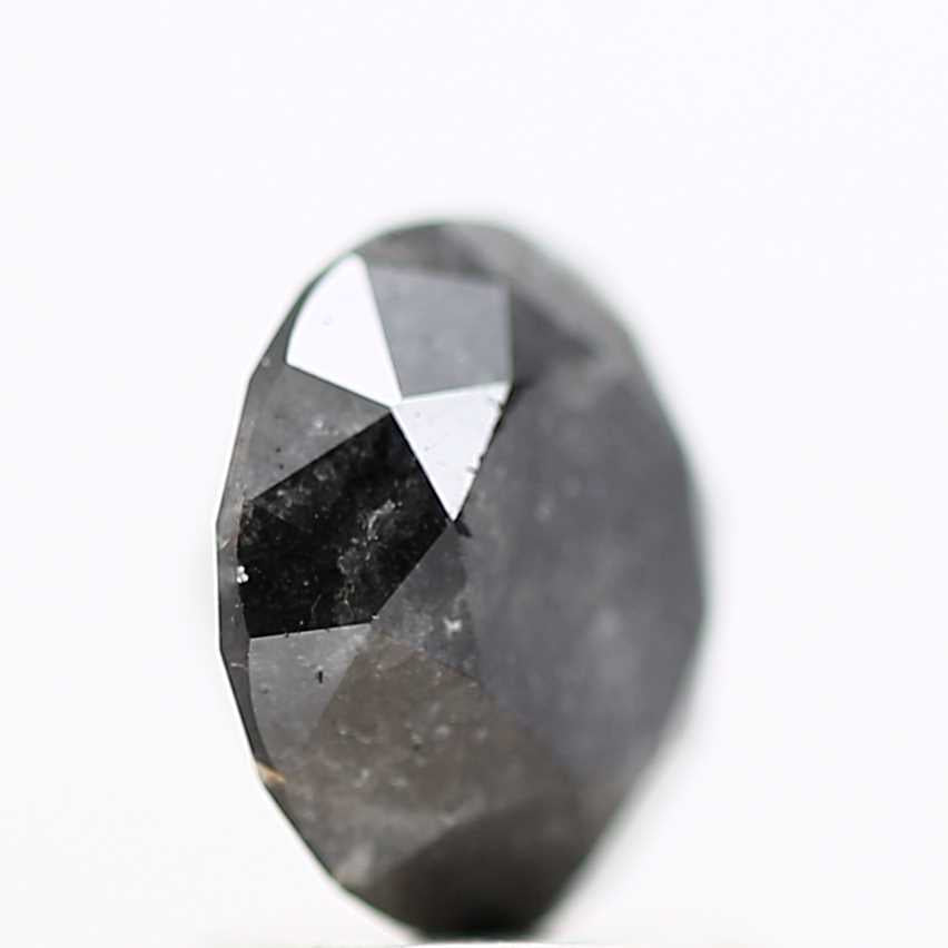 Salt And Pepper Diamond Fancy Gray Color 1.70 CT 7.22 x 5.07 MM Round Brilliant Cut Diamond ! Natural Loose Diamond ! Christmas Gift for Her
