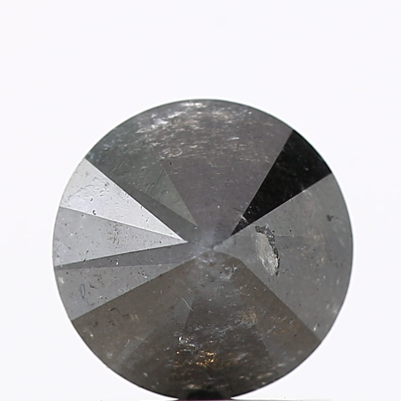 0.76 Carat Fancy Black Round Shape Brilliant Cut Natural Loose Diamond