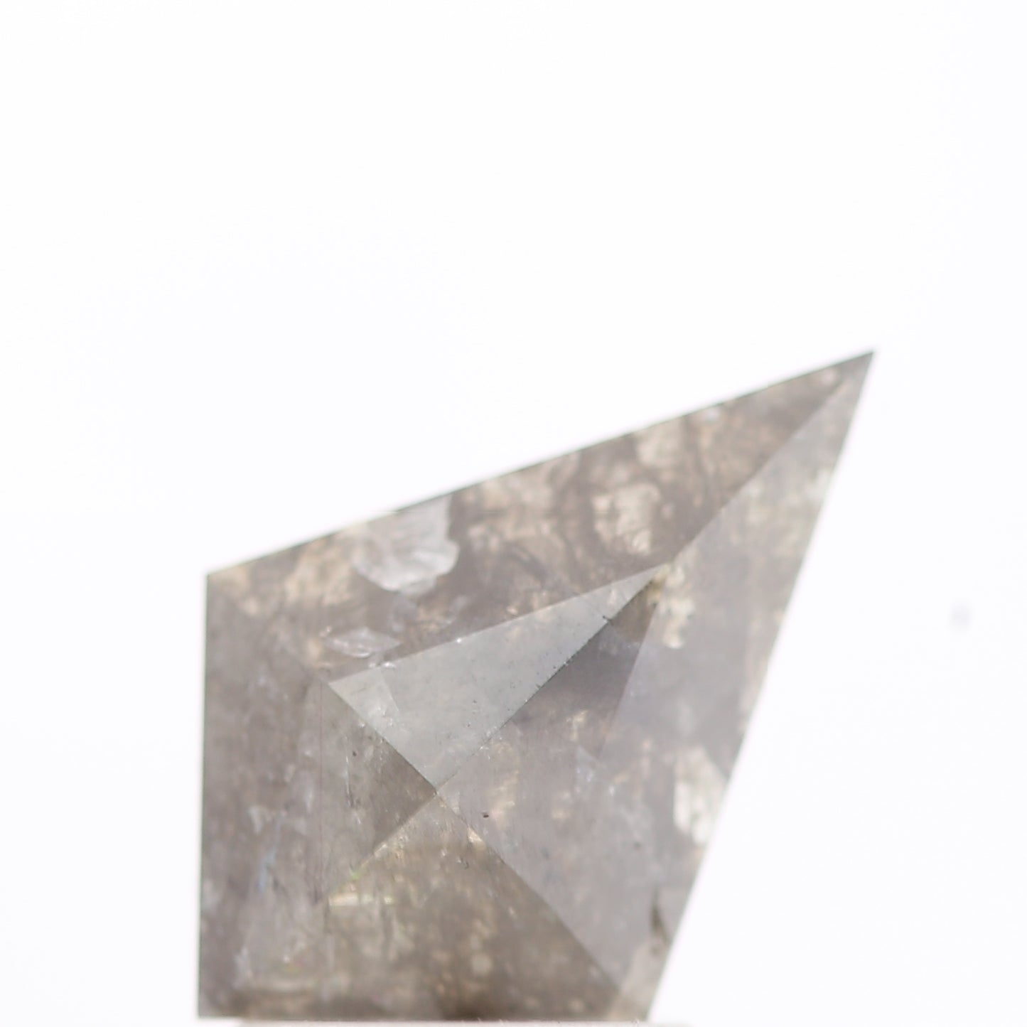 salt and pepper diamond ! 1.45 Ct 11.40 x 7.60 x 3.30 MM natural gray kite loose diamond for engagement ring for her