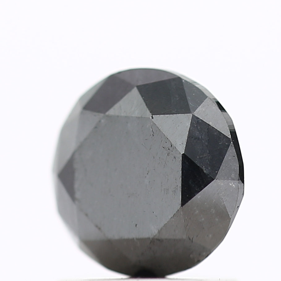 1.20 Carat Fancy Black Round Shape Brilliant Cut Natural Loose Diamond