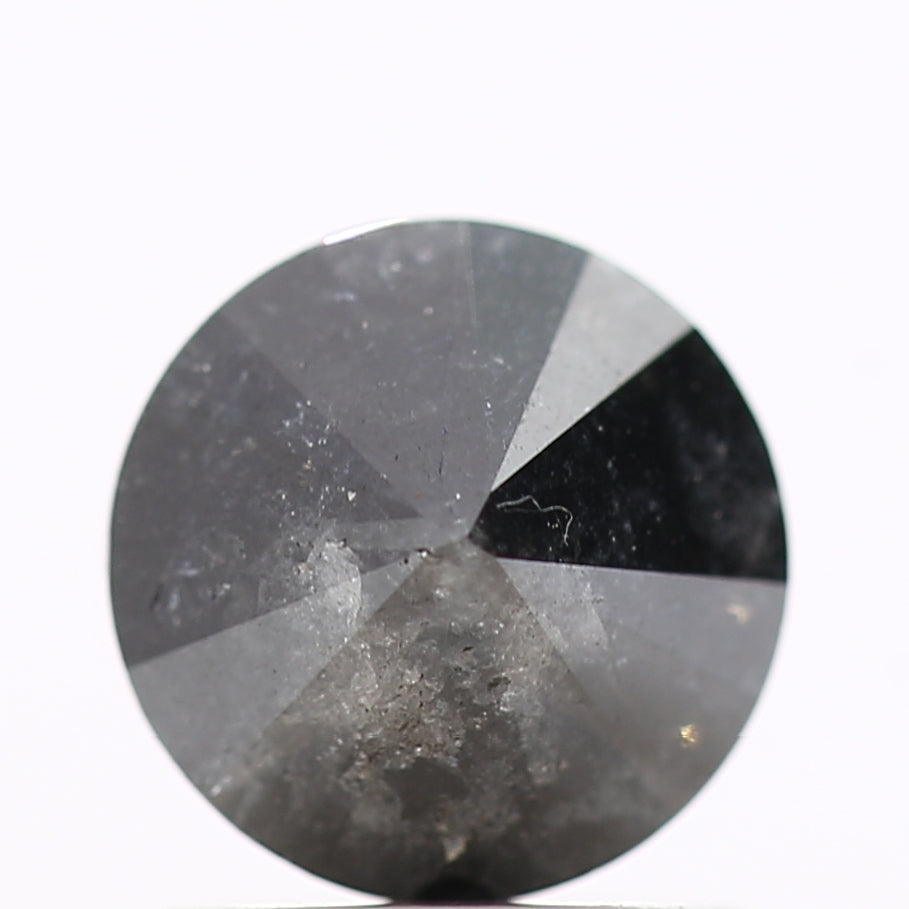 1.14 Carat Fancy Black Round Brilliant Cut Natural Loose Diamond