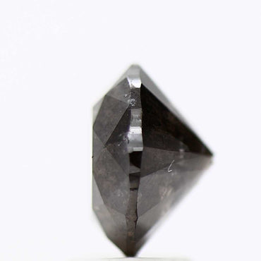 2.87 Carat Fancy Black Round Shape Brilliant Cut Natural Loose Diamond