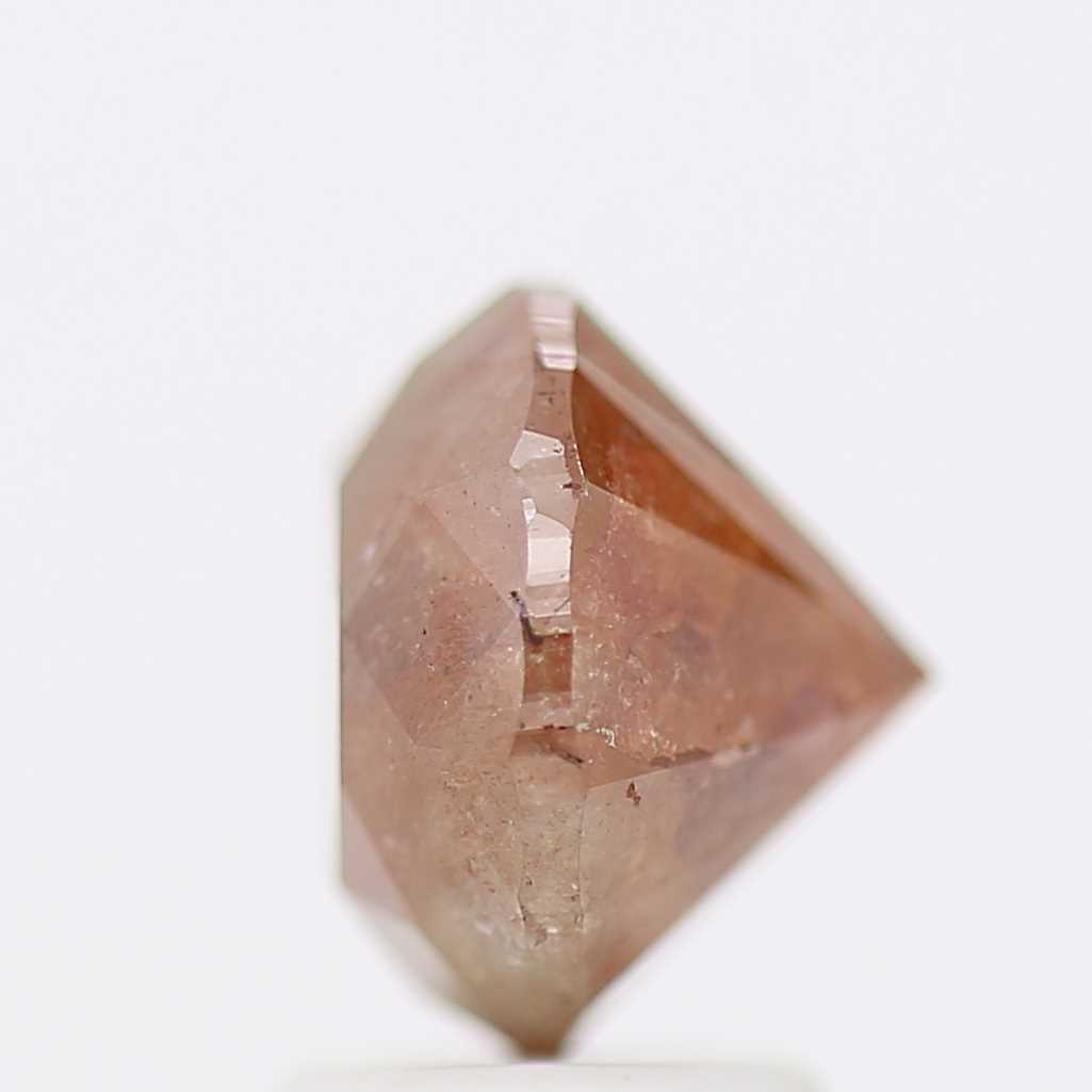 3.03 Carat Fancy Orange Rustic Round Shape Brilliant Cut Natural Loose Diamond